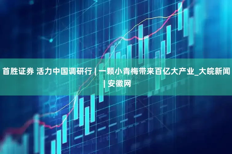 首胜证券 活力中国调研行 | 一颗小青梅带来百亿大产业_大皖新闻 | 安徽网