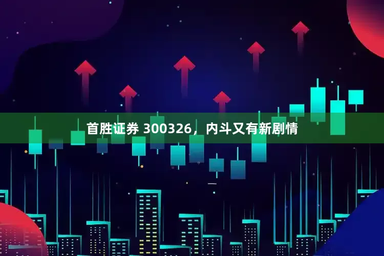 首胜证券 300326，内斗又有新剧情