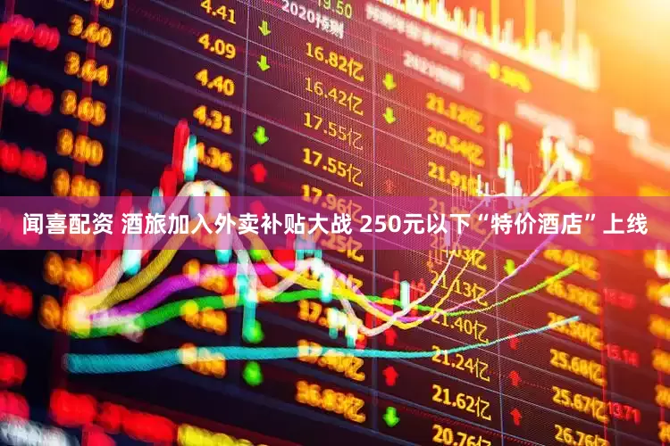闻喜配资 酒旅加入外卖补贴大战 250元以下“特价酒店”上线